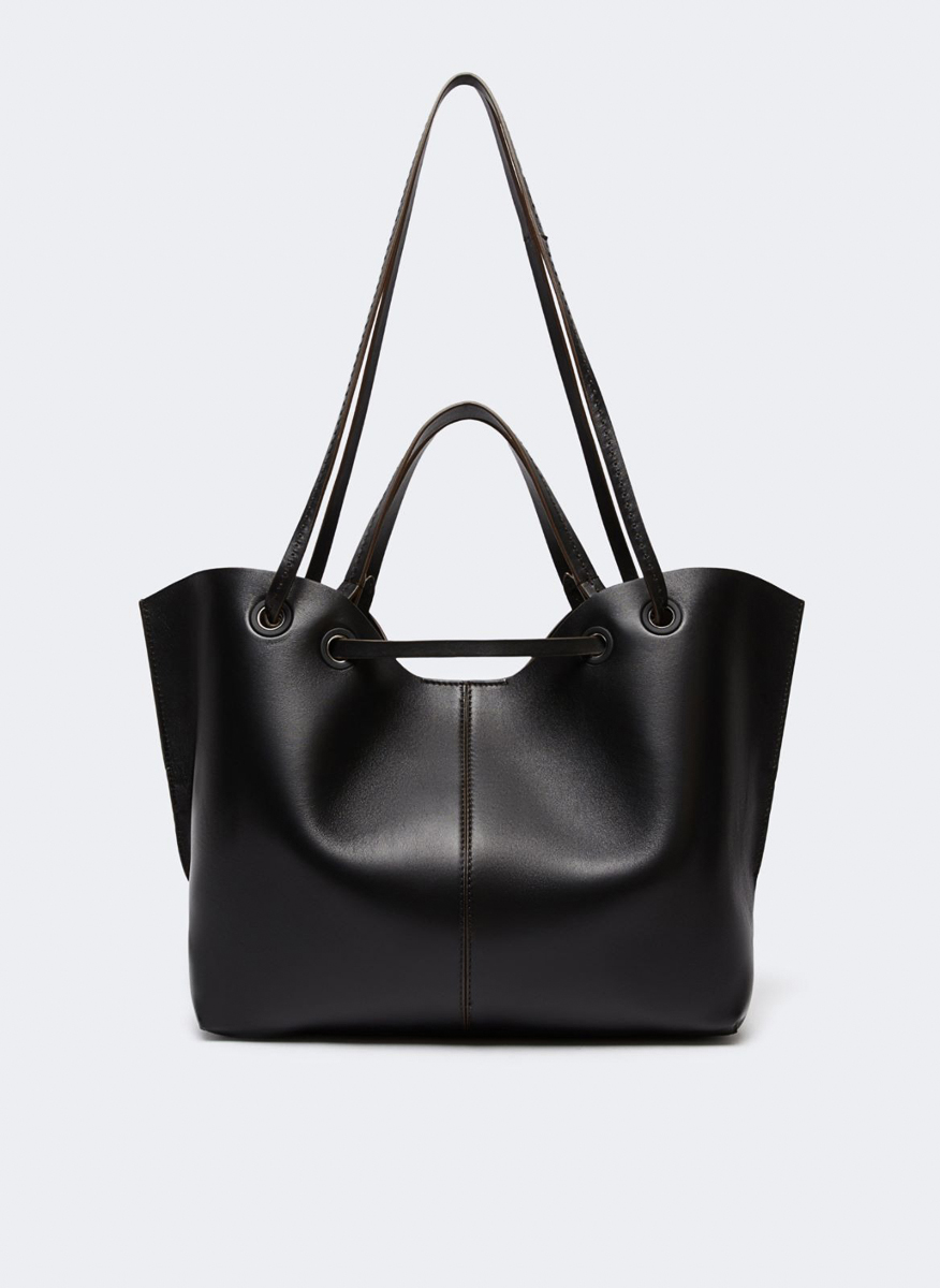 Чанта от естествена кожа Max Mara Mixeddoubles