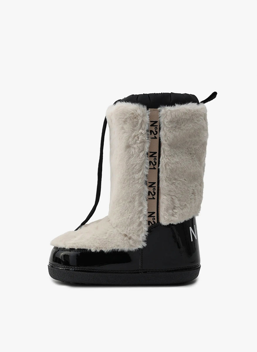 N°21 Kids logo-patch boots