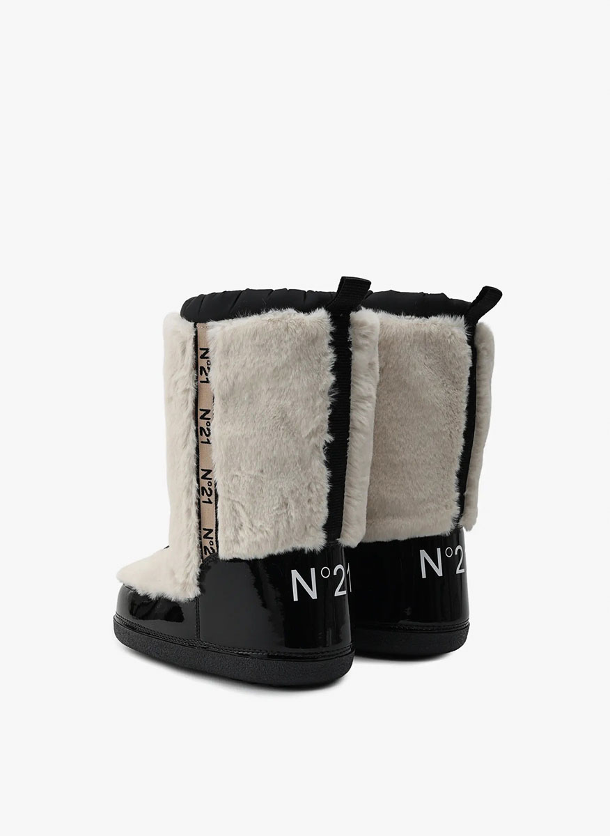 N°21 Kids logo-patch boots