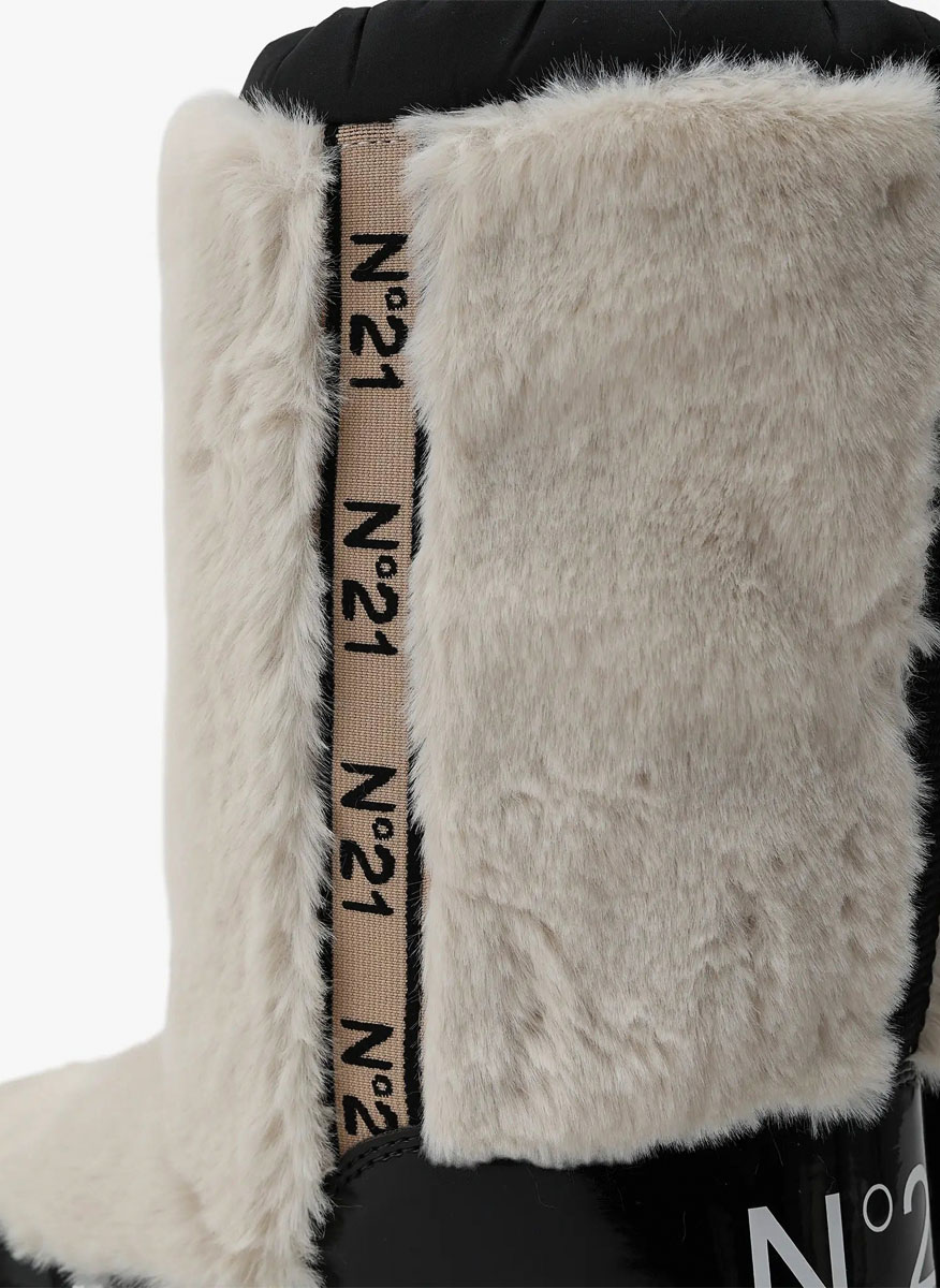 N°21 Kids logo-patch boots