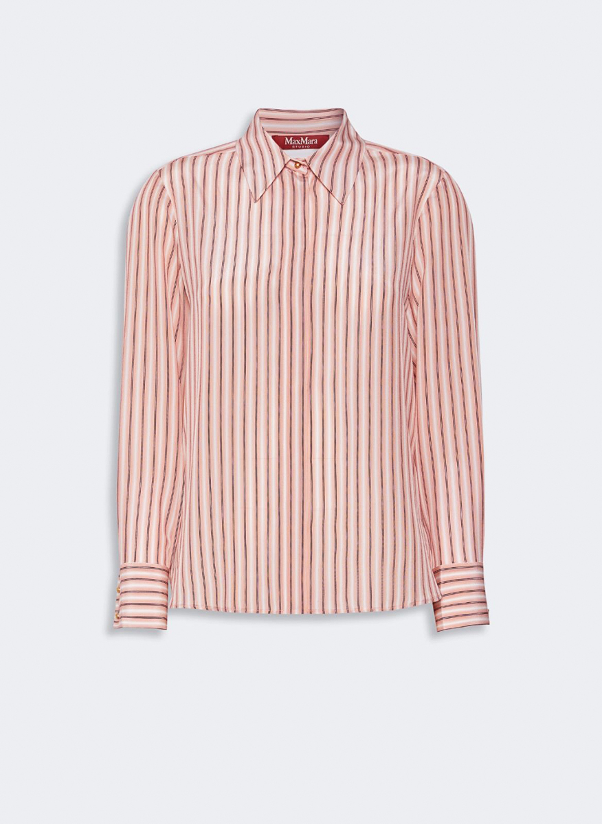 Max Mara Studio Mstflirt striped silk shirt