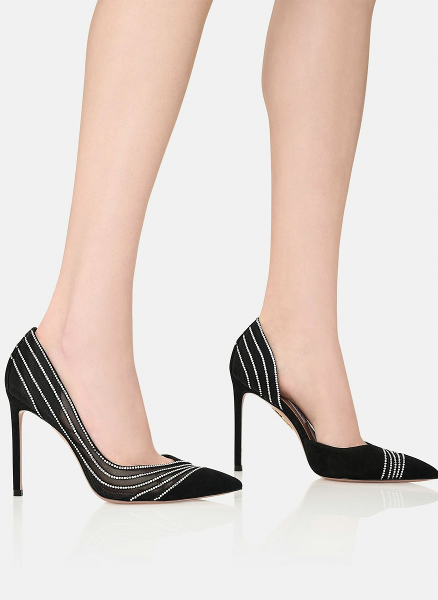 Велурени обувки на ток 'Dream Girl' Aquazzura