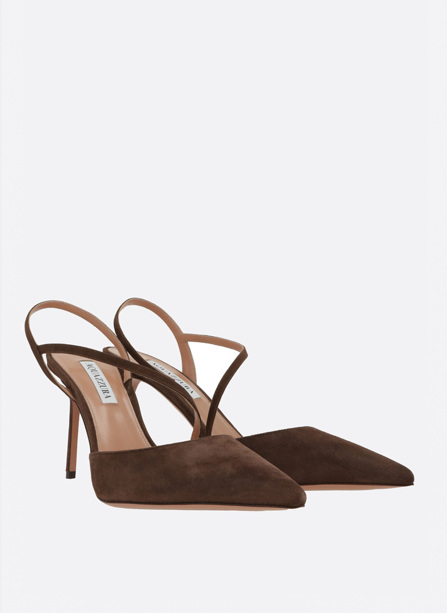 Обувки на ток от велур 'Dynasty' Aquazzura