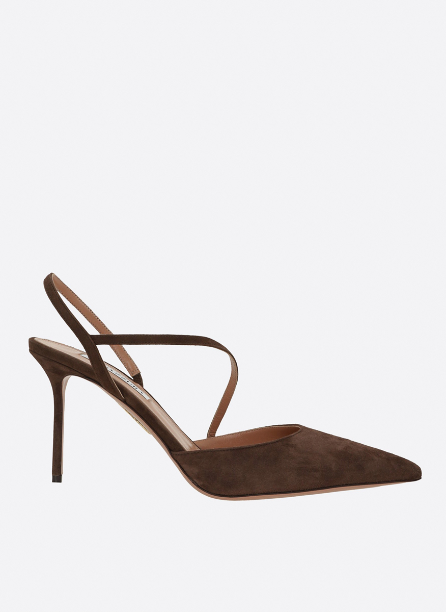 Обувки на ток от велур 'Dynasty' Aquazzura