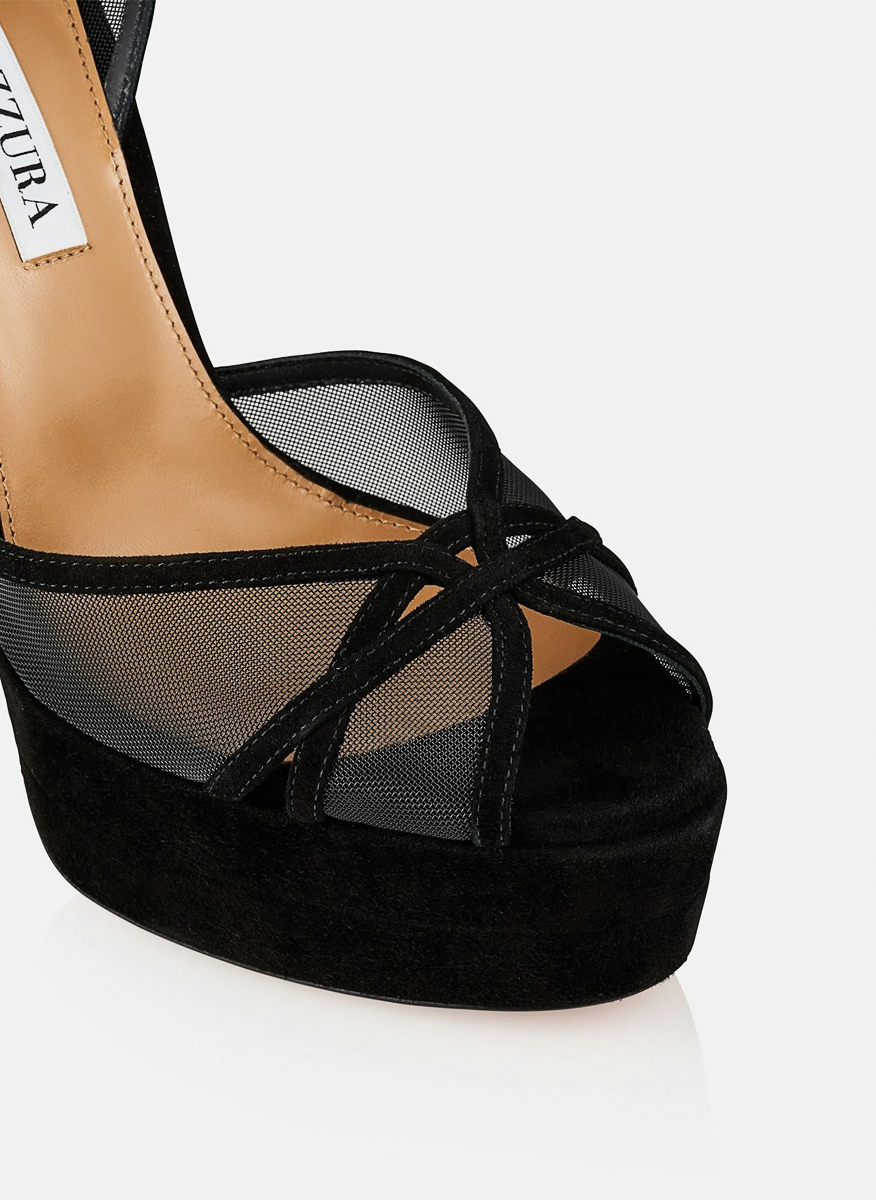 Сандали на ток с мрежа 'Shear Plateau' Aquazzura3