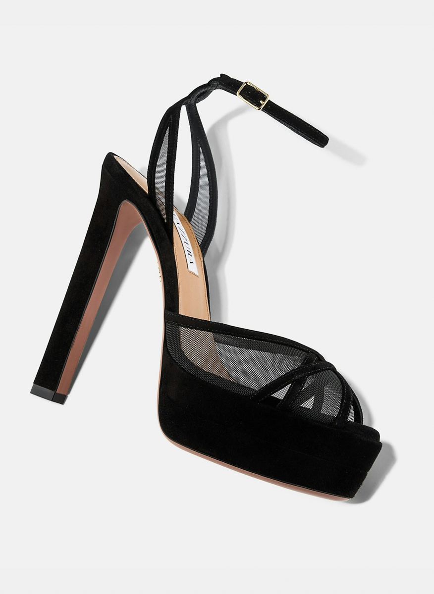 Сандали на ток с мрежа 'Shear Plateau' Aquazzura5