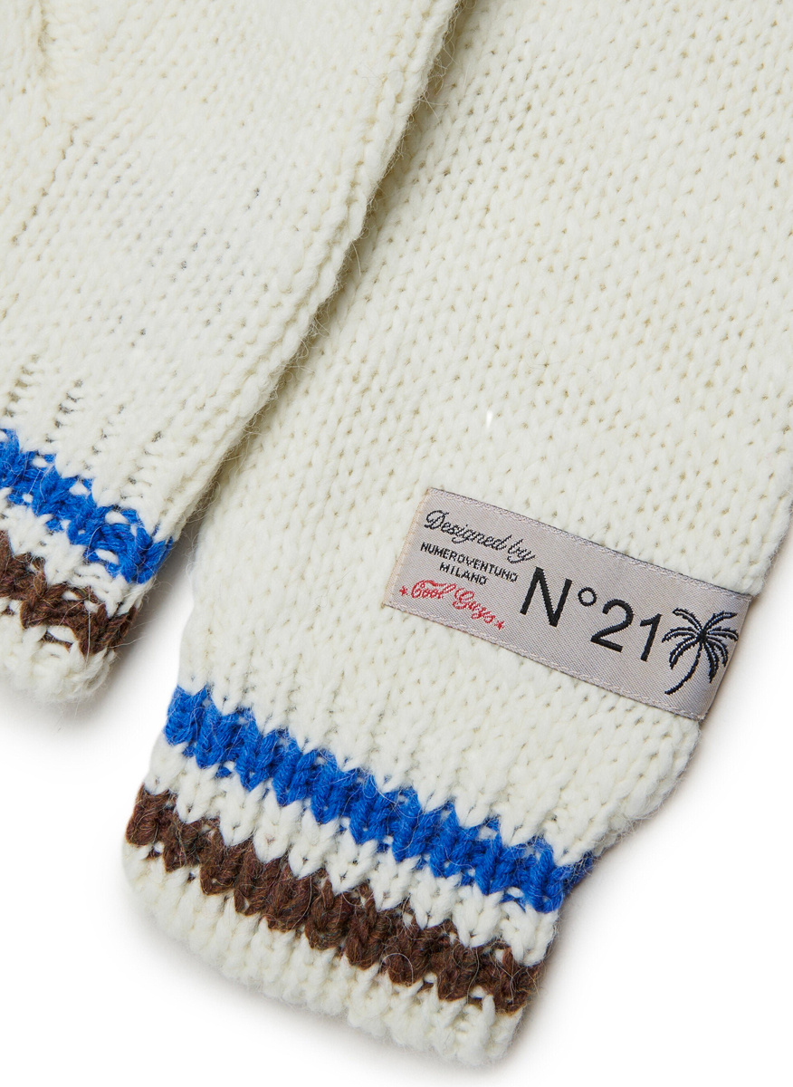 Nº21 Kids jacquard cardigan