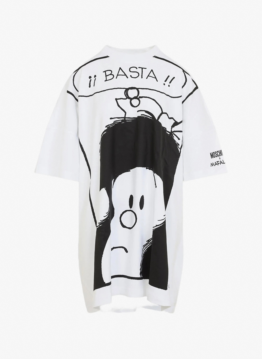T-shirt рокля с 'Mafalda' принт Moschino1