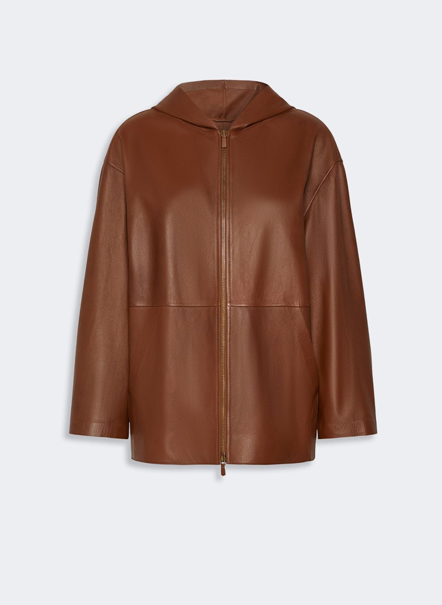 Яке от естествена кожа Max Mara Mxmacinoso