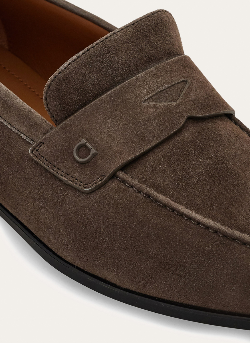 Ferragamo Gancini suede loafer