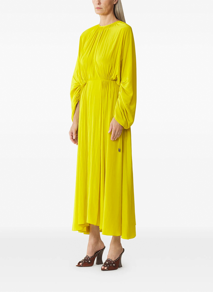 Дълга рокля с набори Lanvin
