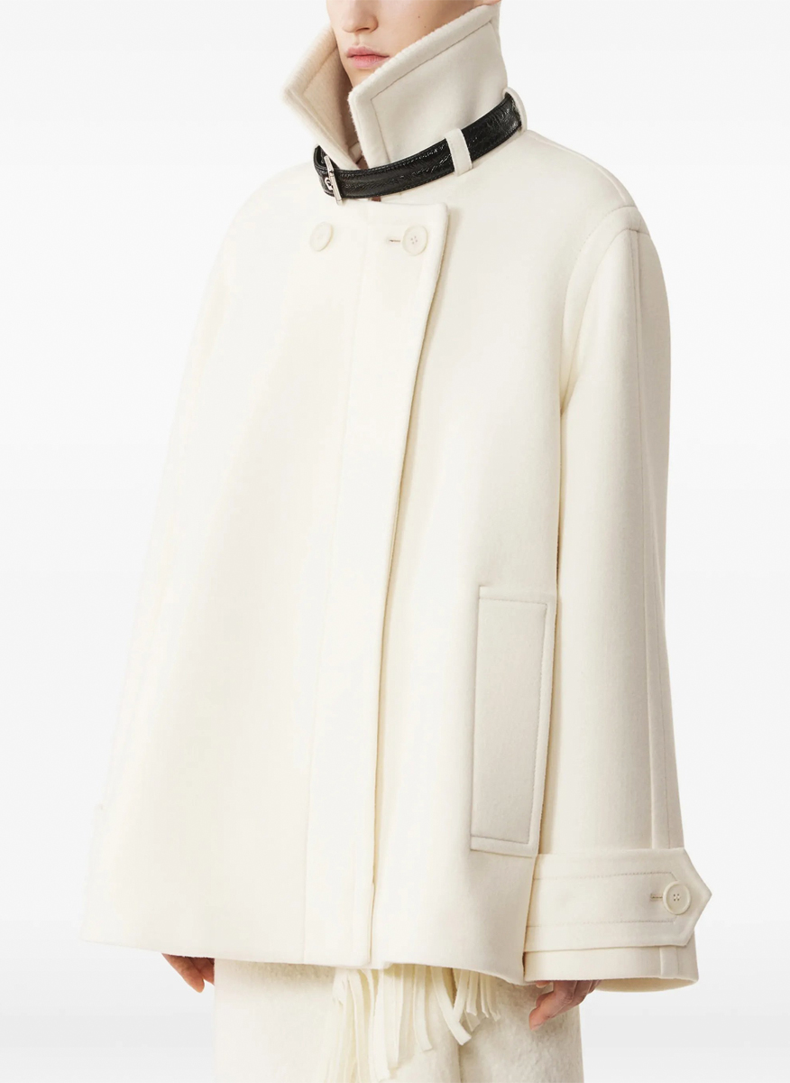 Късо палто от вълна Lanvin