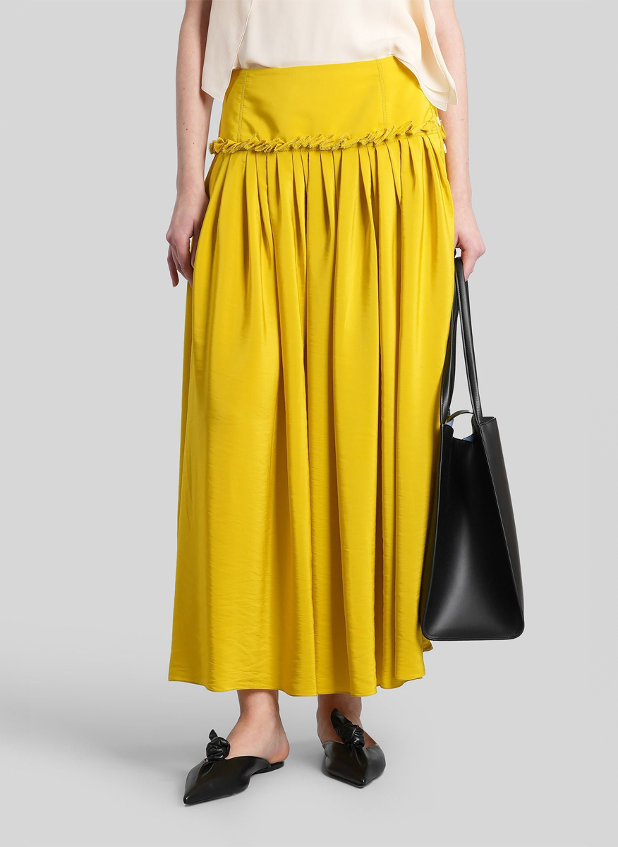 Дълга пола с плисиран дизайн Lanvin