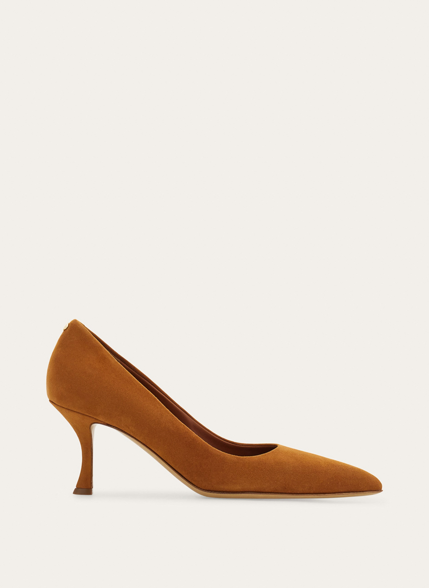 Велурени обувки на ток Ferragamo