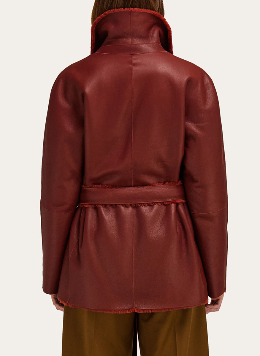 Двулицево палто 'shearling' Ferragamo