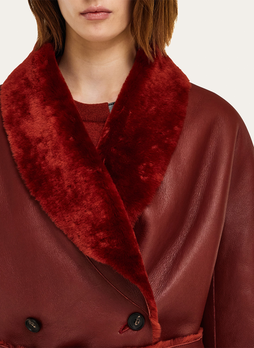 Двулицево палто 'shearling' Ferragamo