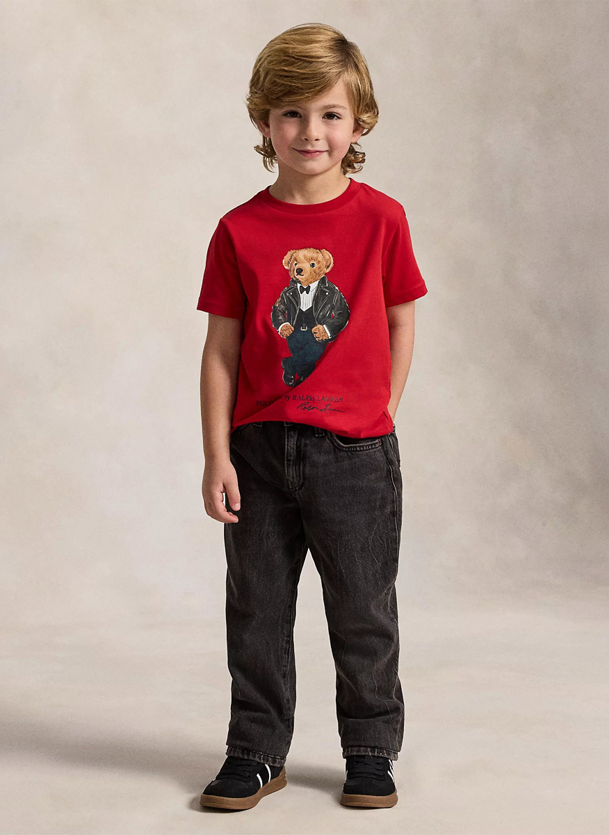 Тишърт с принт 'Polo Bear' Ralph Lauren Kids 2-7