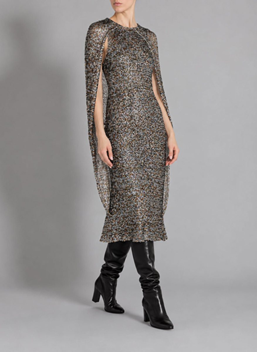 Рокля с пайети 'Cape effect' Alberta Ferretti