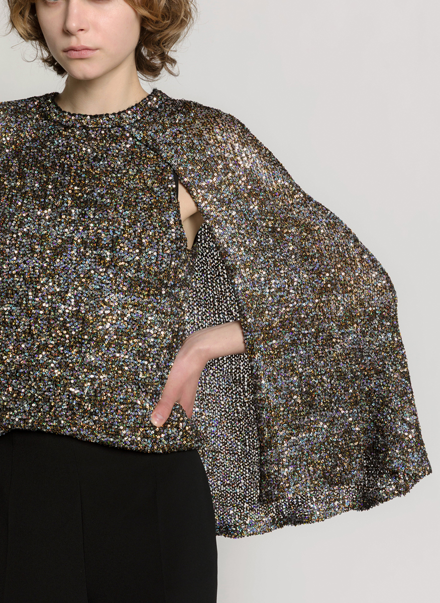 Блуза с пайети 'Cape effect' Alberta Ferretti