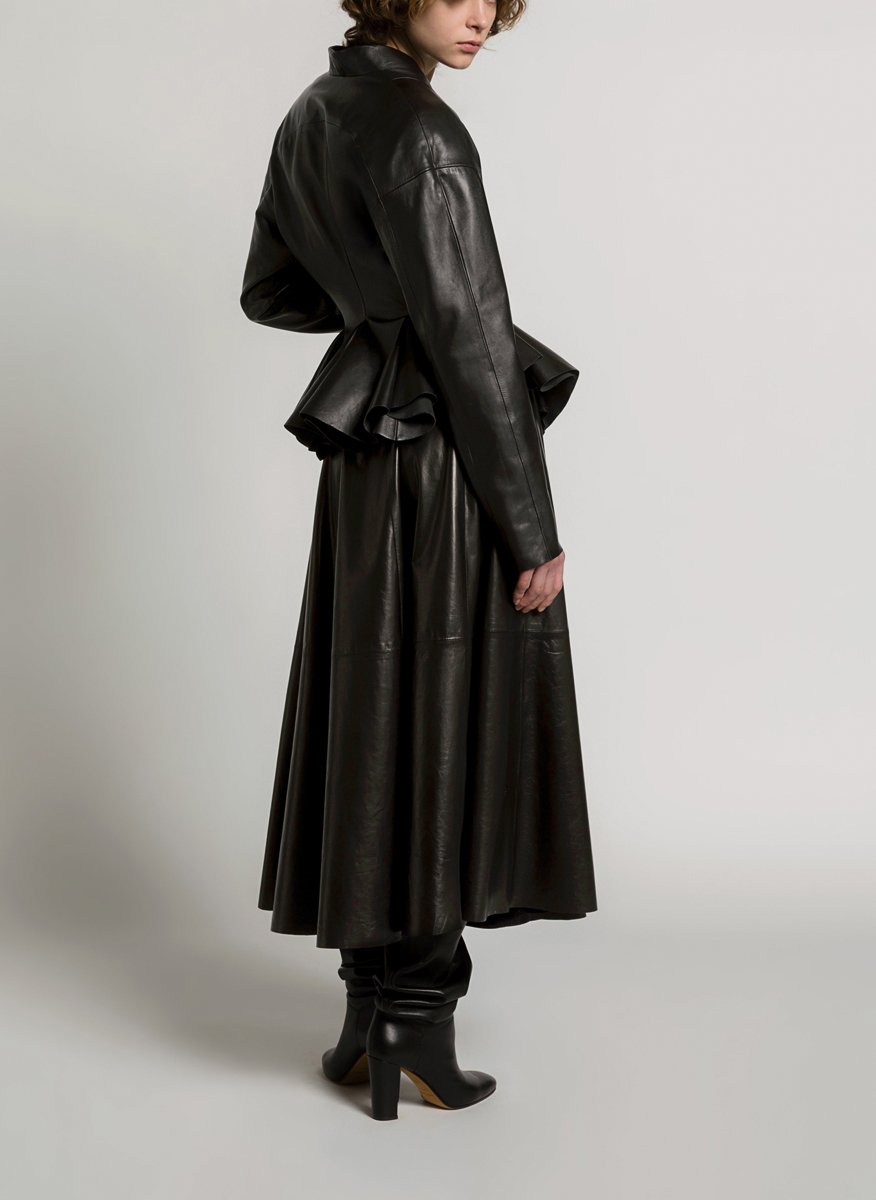 Alberta Ferretti leather skirt