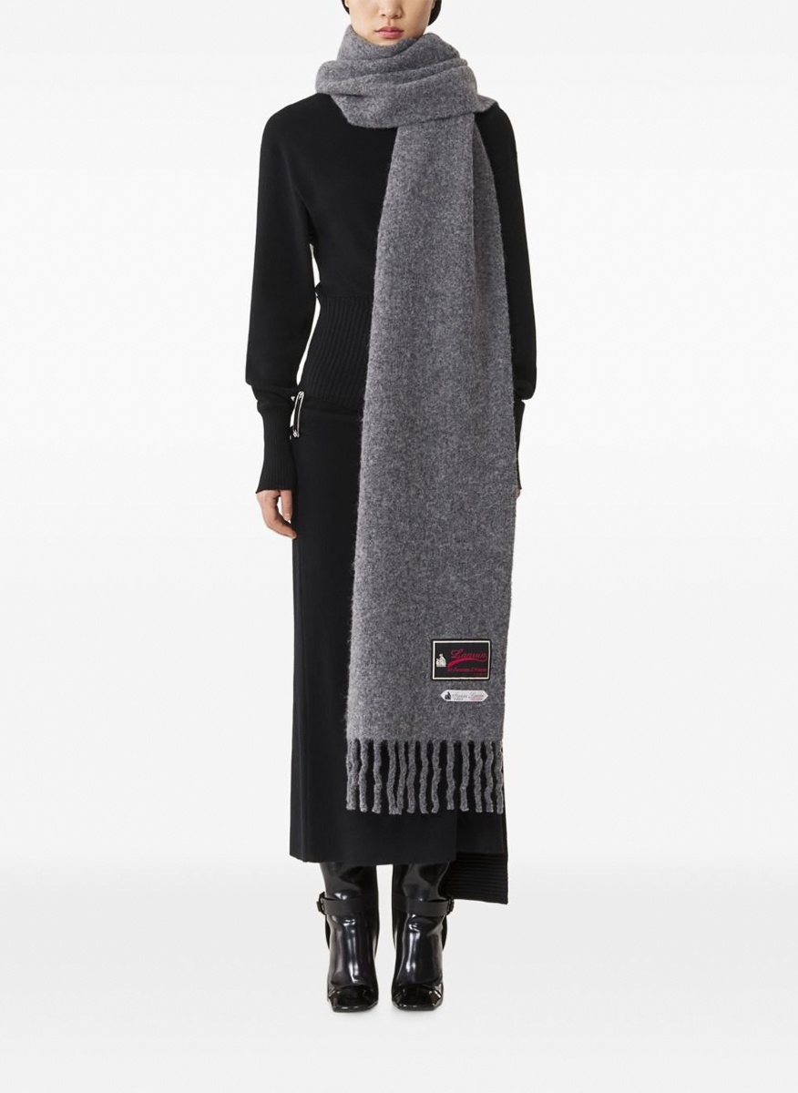 Вълнен шал с лого Lanvin