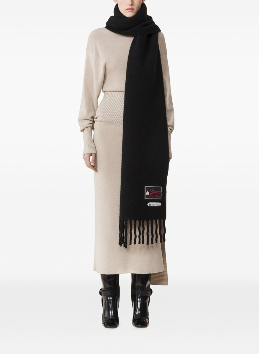 Вълнен шал с лого Lanvin