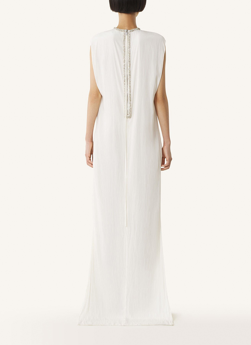 Дълга рокля с декоративни кристали Lanvin