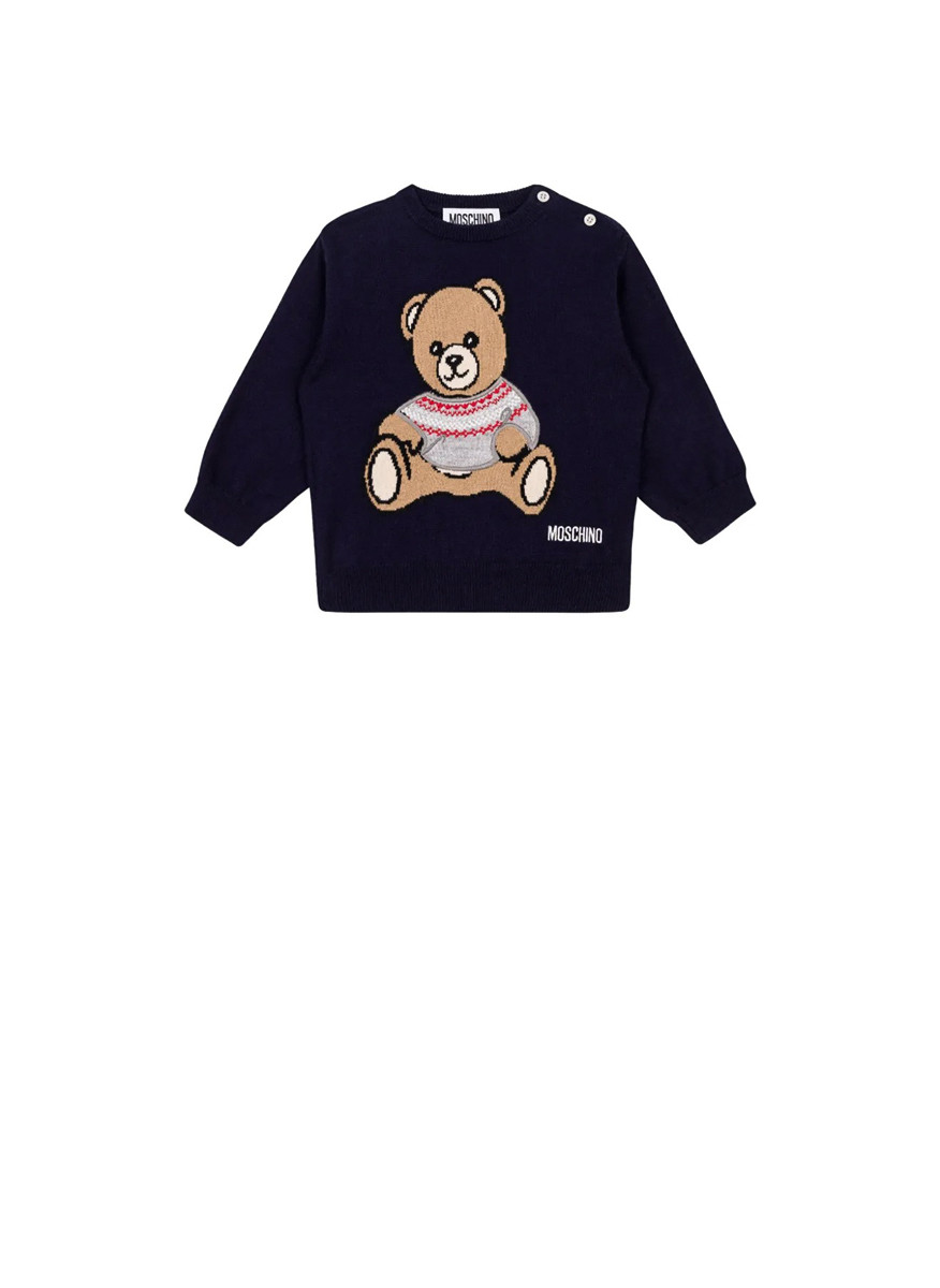 Пуловер с бродерия 'Teddy Bear' Moschino Kids