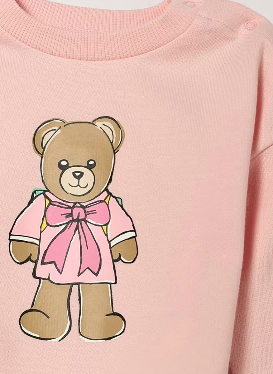 Суитшърт с `Teddy` принт Moschino Kids