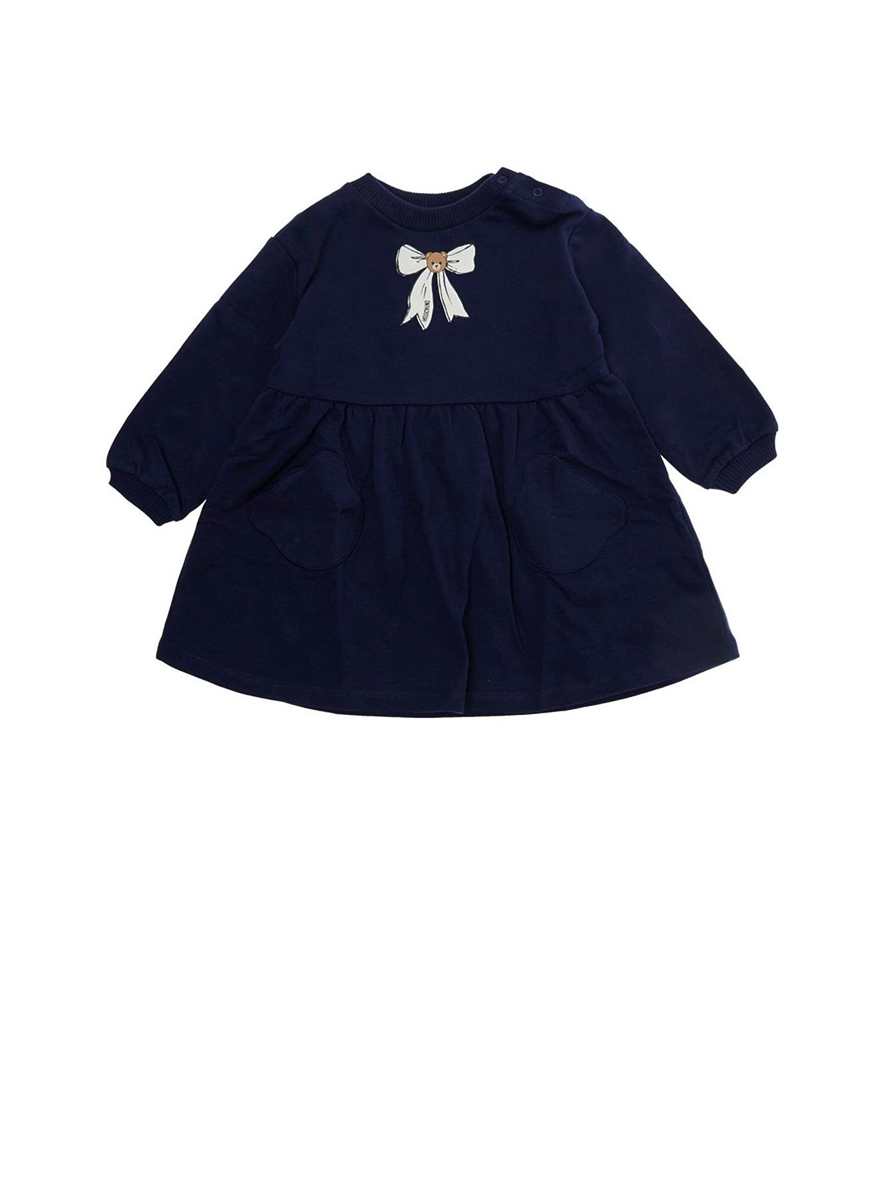 Рокля с принт панделка Moschino Kids