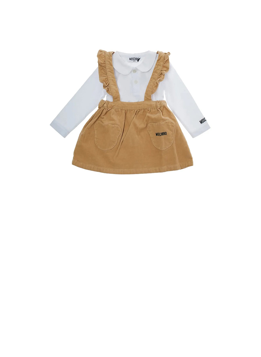 Сет с рокля от кадифе Moschino Kids