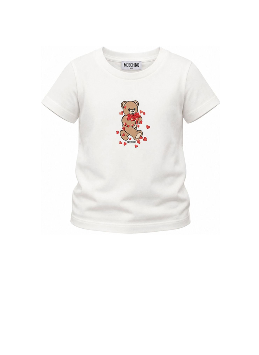 Тишърт с тематичен принт Moschino Kids