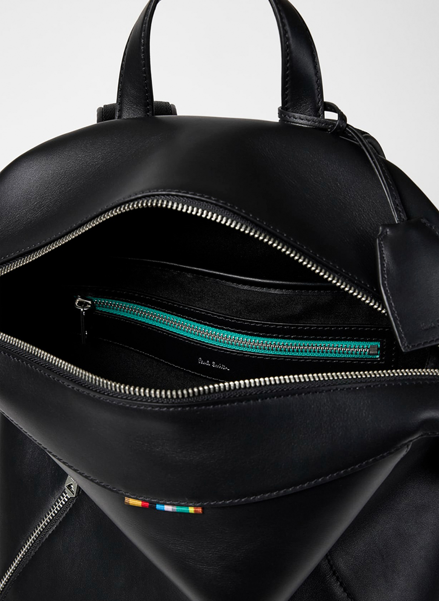 Кожена раница с детайл 'Signature Stripe' Paul Smith