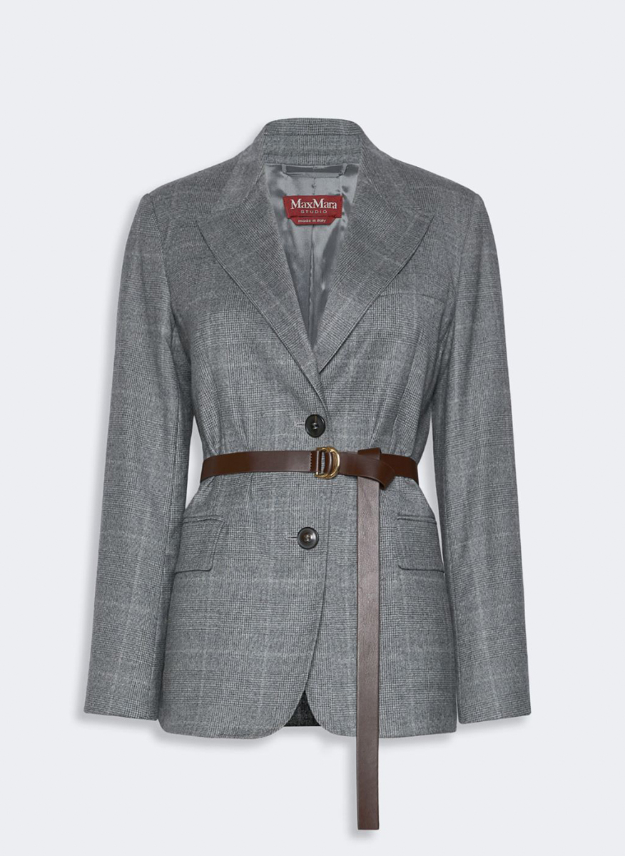 Вълнено сако с колан Max Mara Studio Mstquagga
