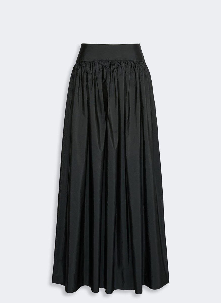 Max Mara Studio Mseeroico long taffeta skirt