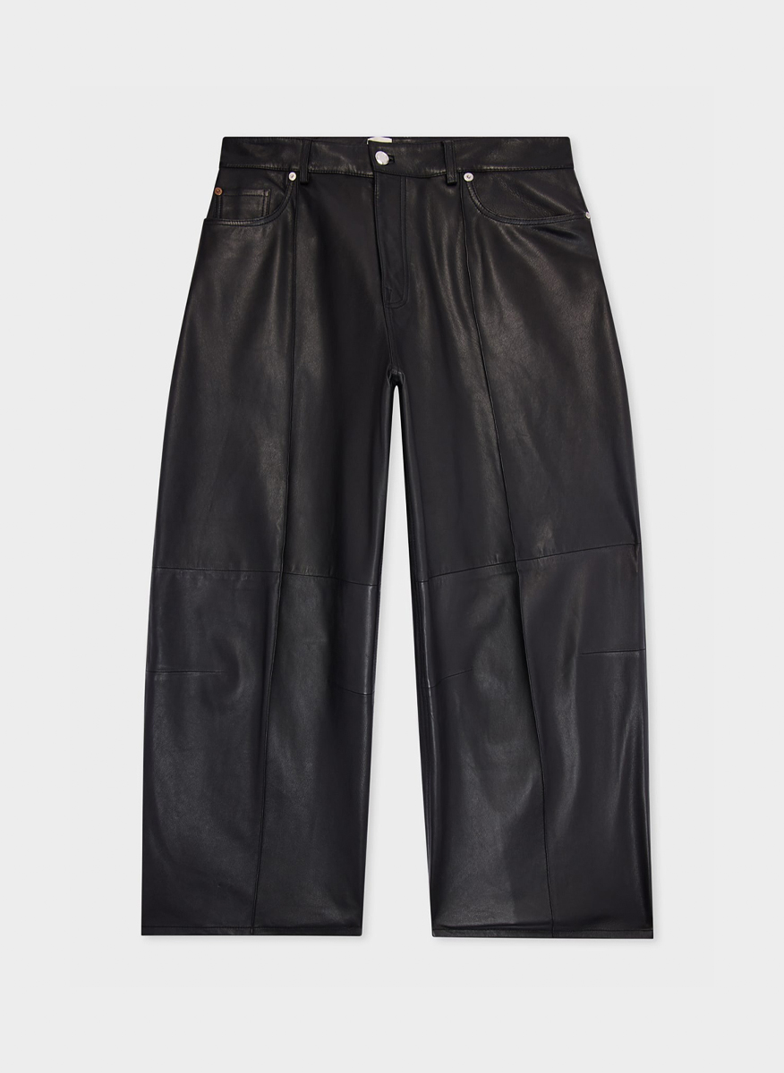 Кожен панталон 'Barrel fit' Paul Smith
