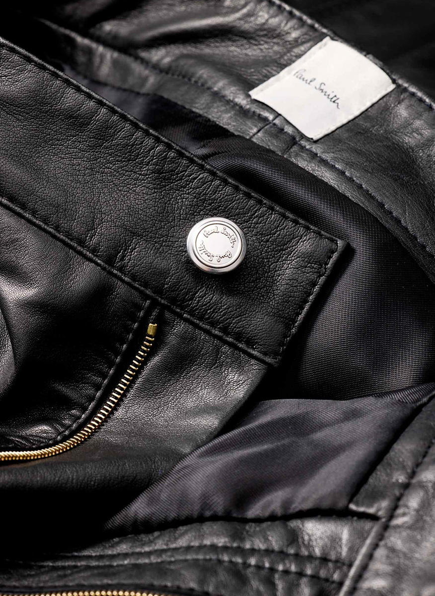 Кожен панталон 'Barrel fit' Paul Smith