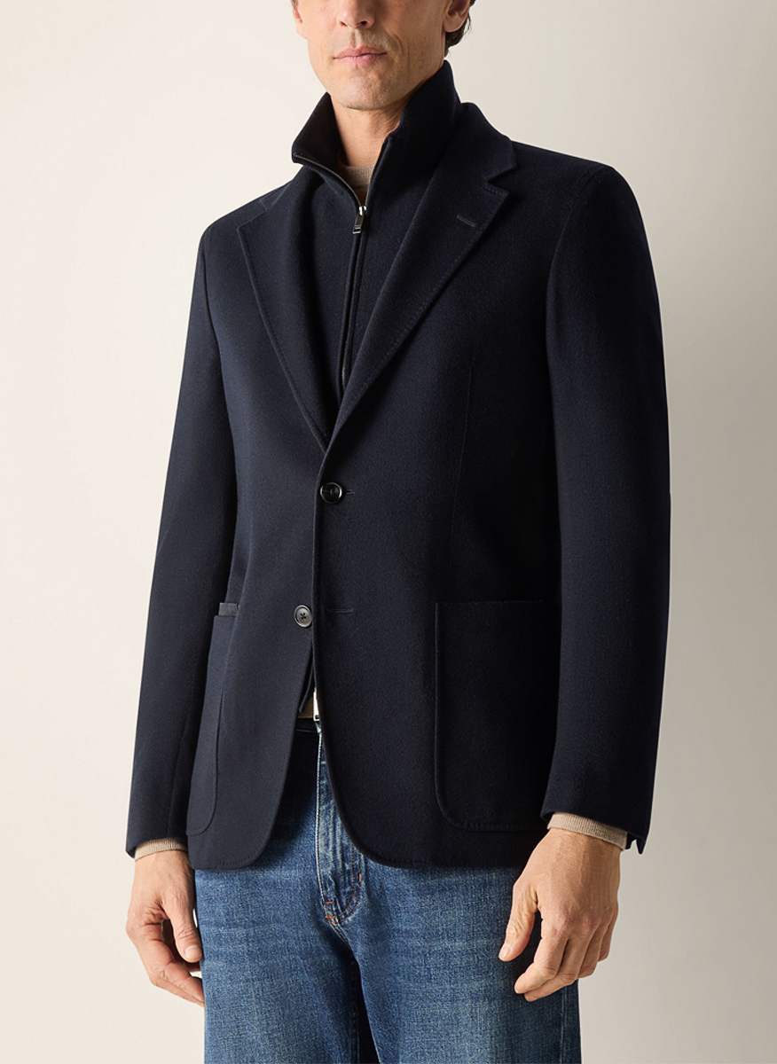 Сако от кашмир с подвижна яка Zegna