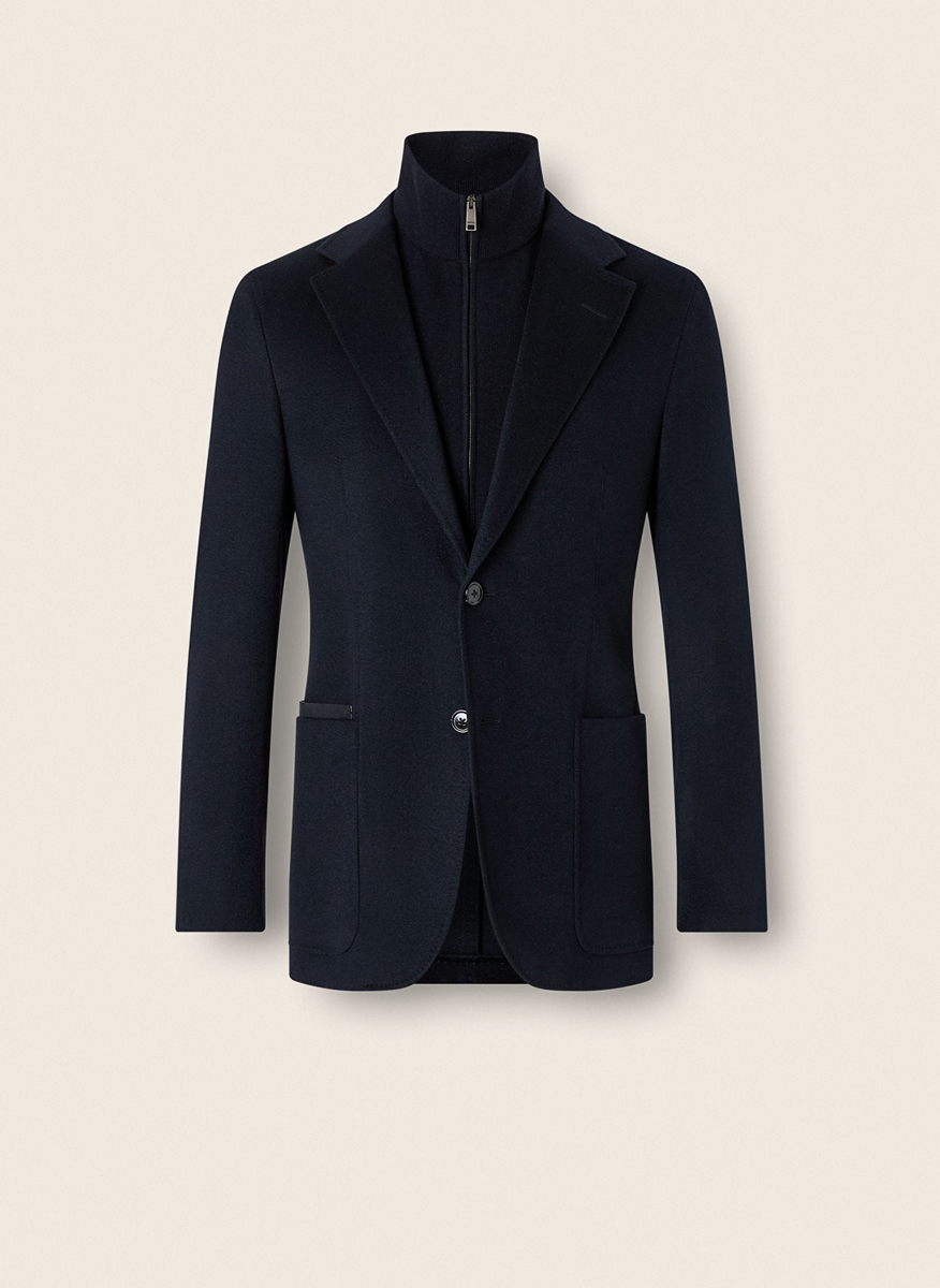 Сако от кашмир с подвижна яка Zegna