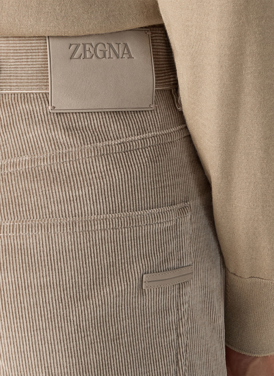 Панталон от рипсено кадифе Zegna