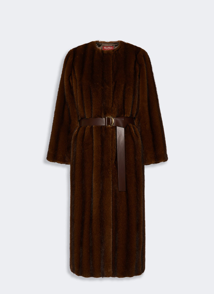 Дълго палто с косъм Max Mara Studio Mstorma