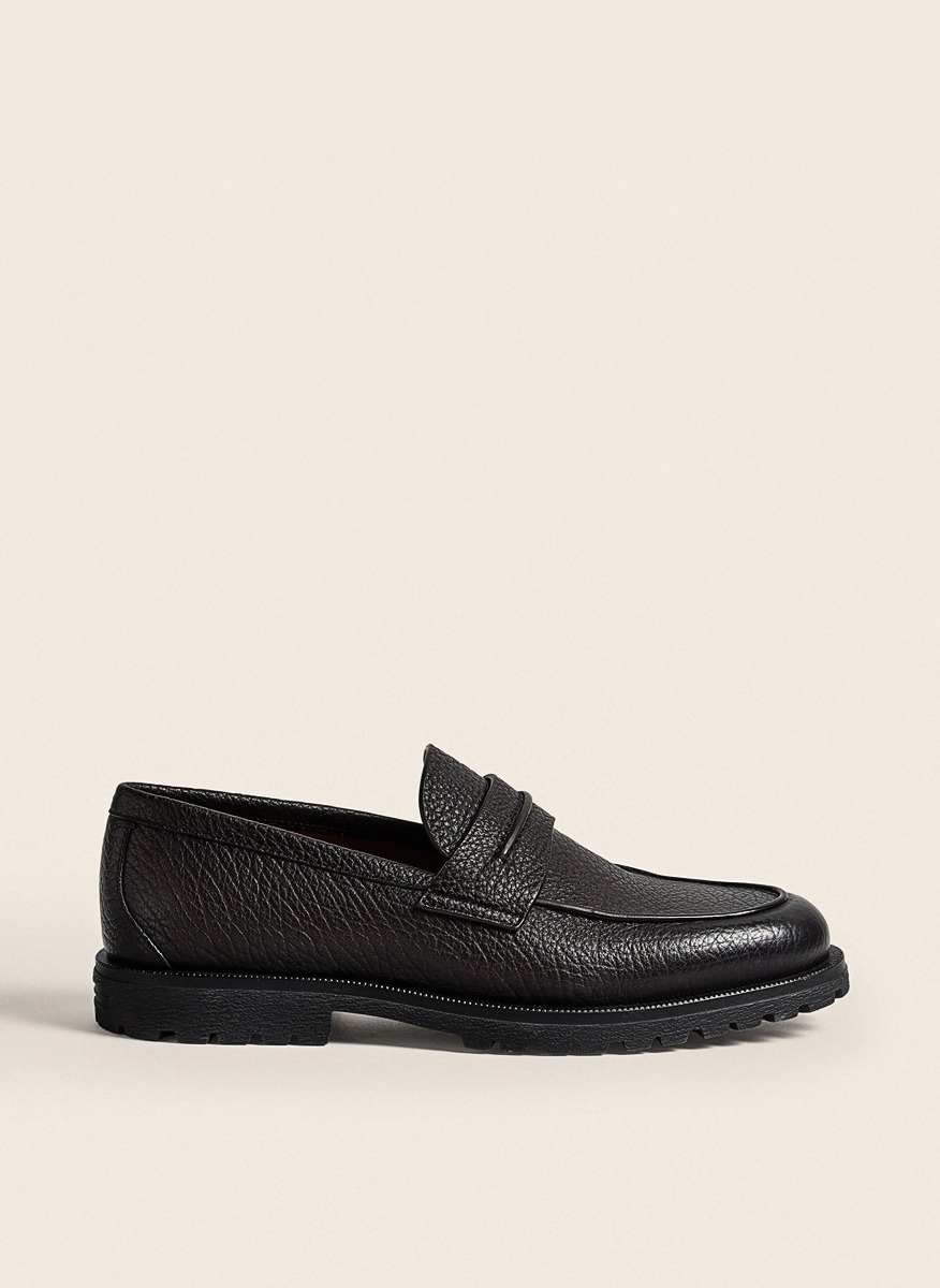 Zegna 'Pioggia' leather loafers