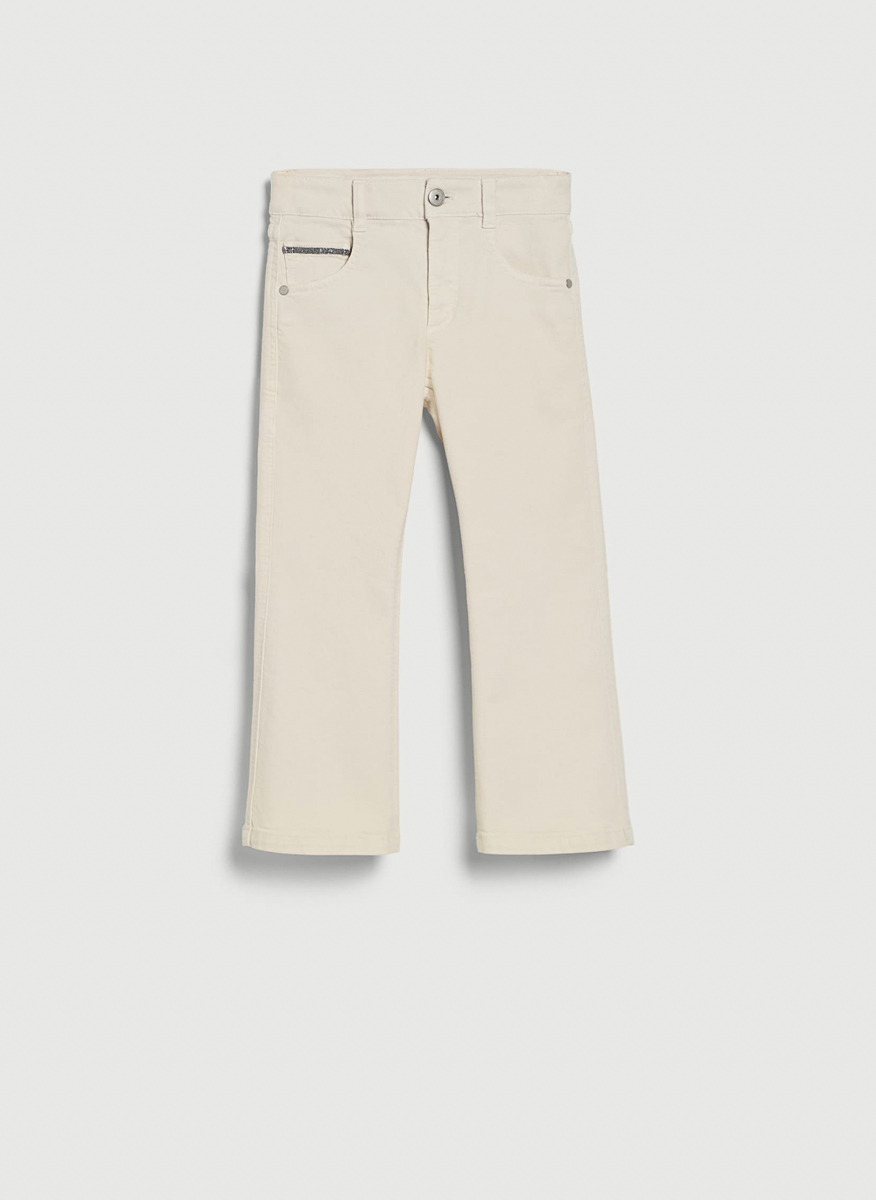 Brunello Cucinelli Kids 8-10 denim trousers with monili