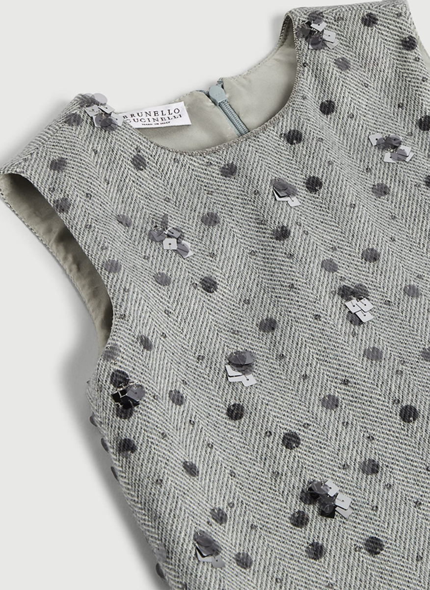 Рокля 'Dazzling dots' Brunello Cucinelli Kids 12