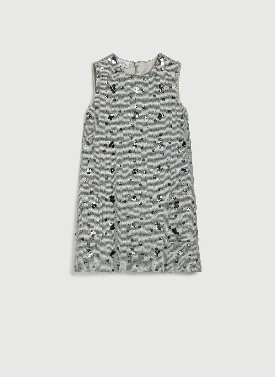 Рокля 'Dazzling dots' Brunello Cucinelli Kids 12