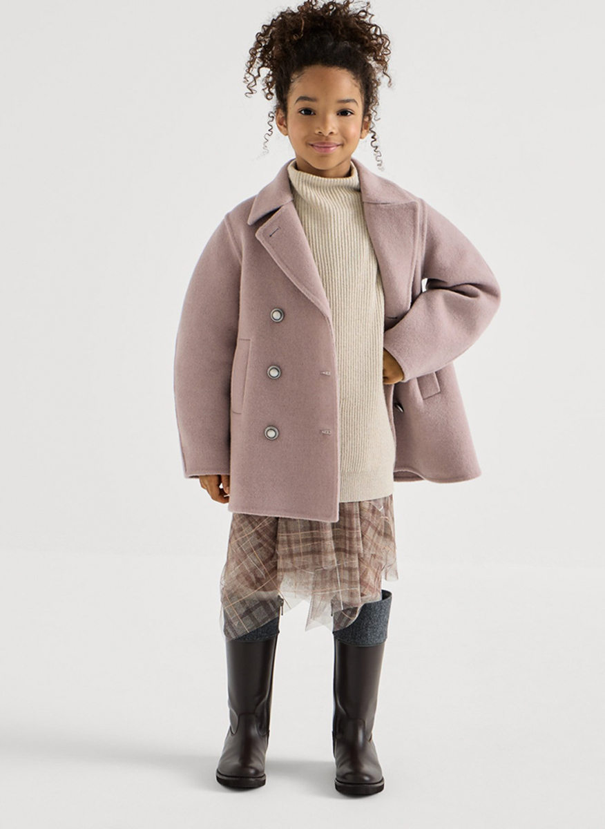Brunello Cucinelli Kids 4-6 cashmere blend coat
