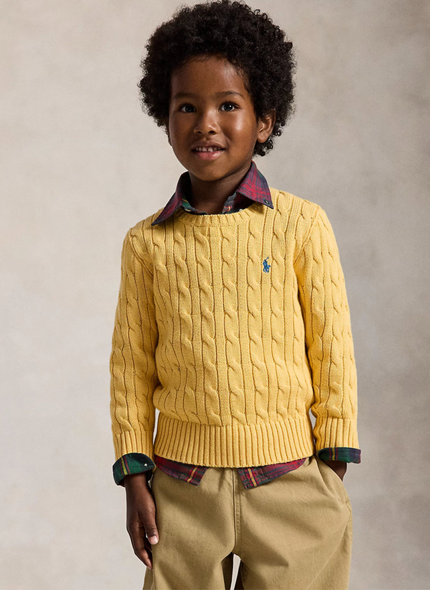 Ralph Lauren Kids 2-7 sweater with embroidery