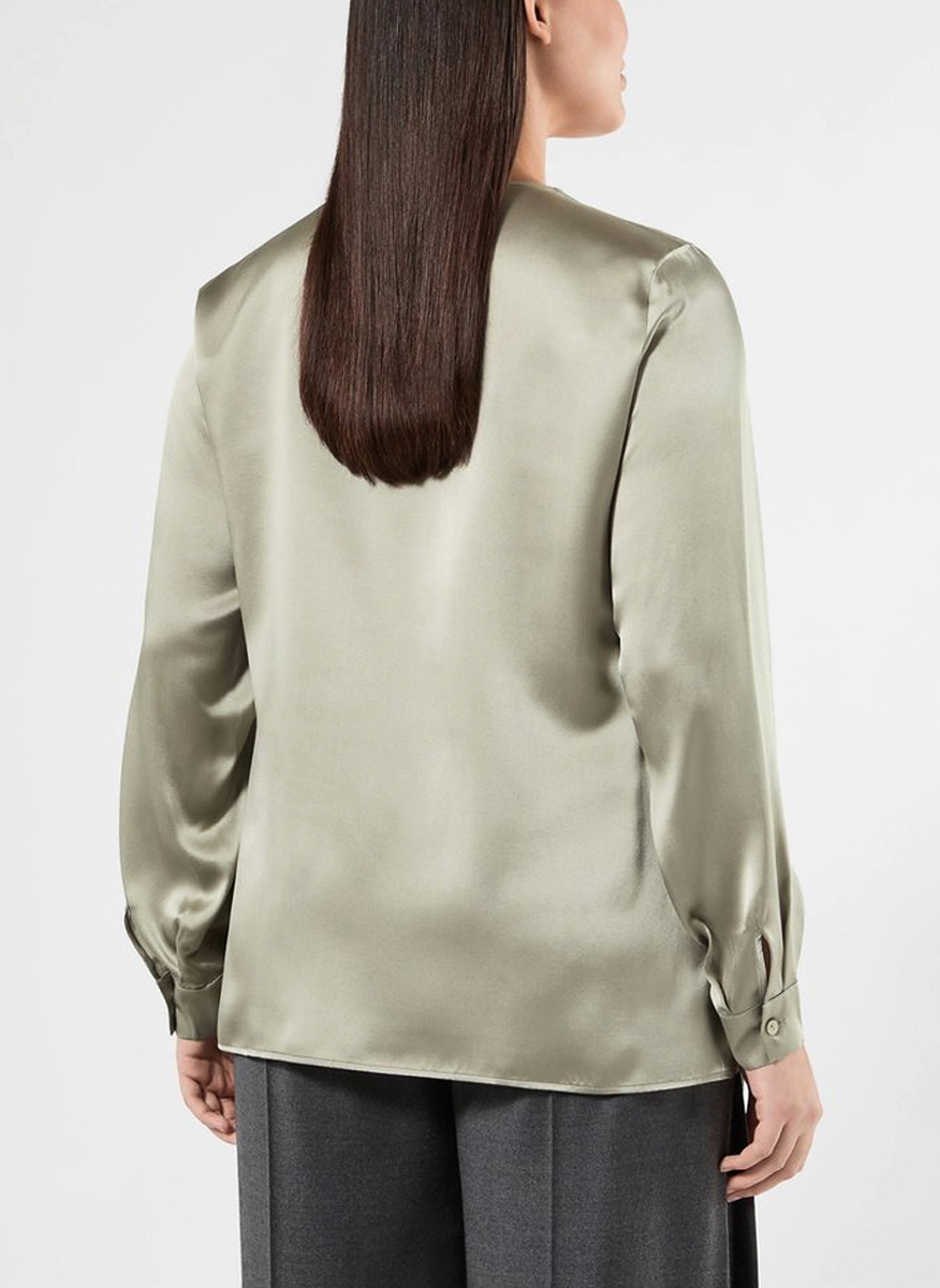 Marina Rinaldi Mrvargento silk blouse