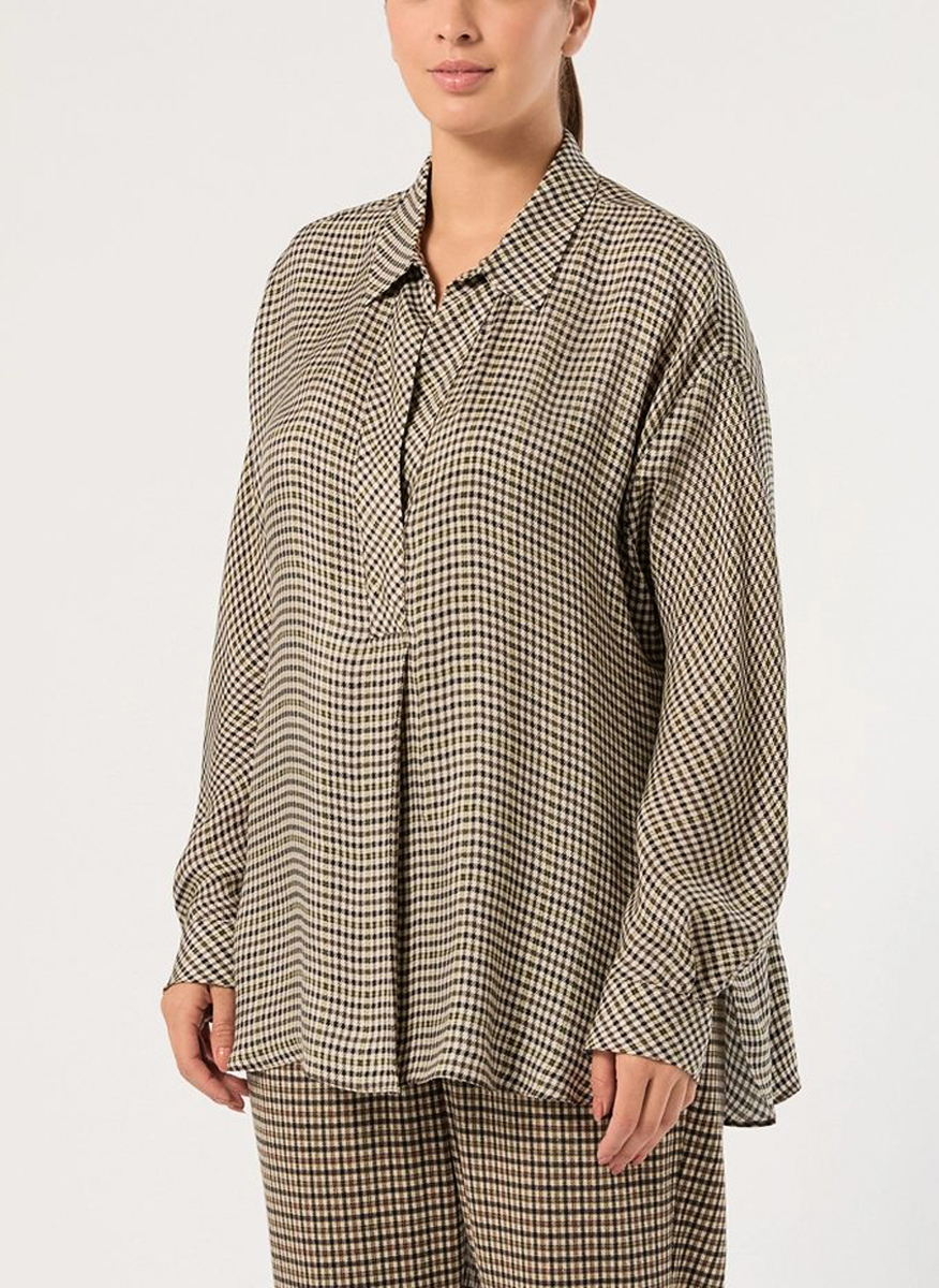 Marina Rinaldi Mrsribes check blouse