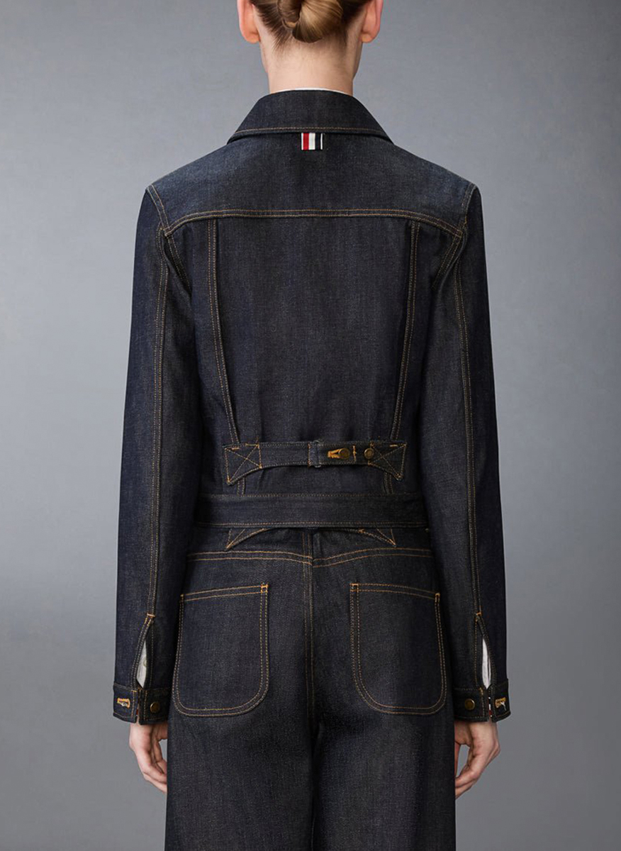 Яке от деним със скъсена дължина Thom Browne